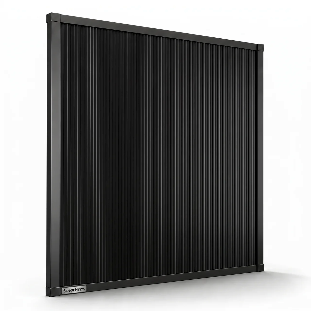 Black OneRest made-to-measure blackout blind