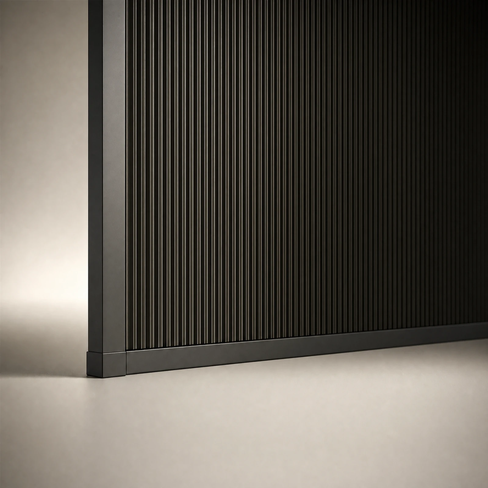 Black OneRest made-to-measure blackout blind